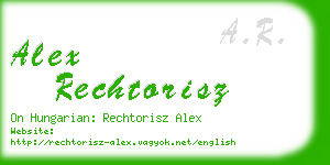 alex rechtorisz business card